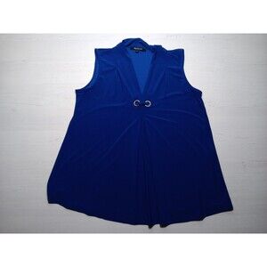 ZOEY & LEELO Sleeveless Blue Top Size Large
